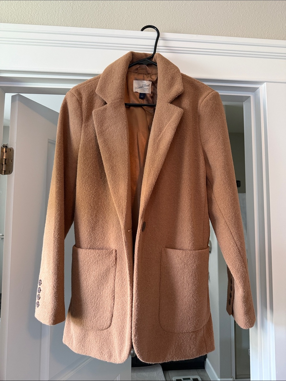 Universal Thread Camel Wool-Blend Blazer Coat